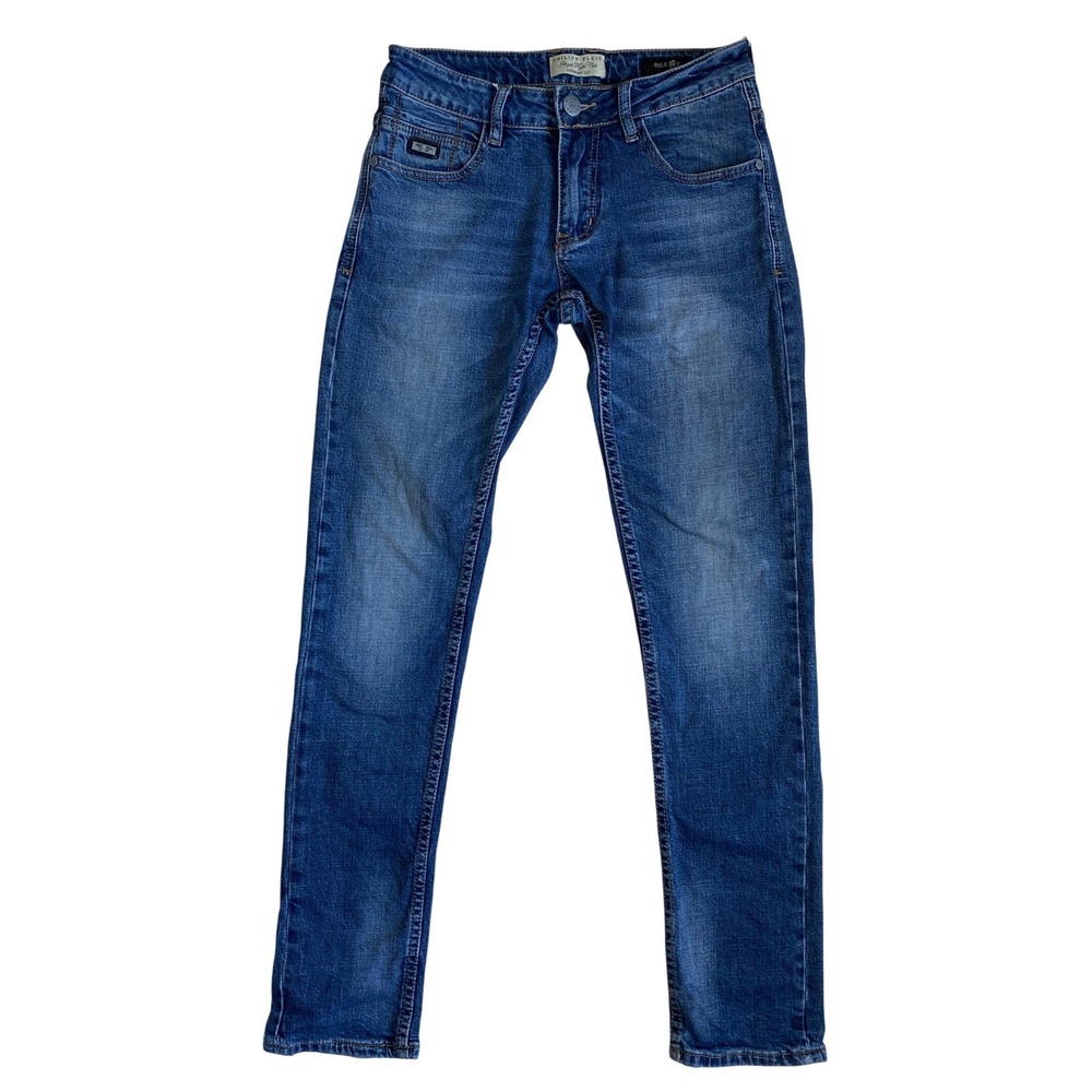 Philipp Plein Illegal Fight Club Straight Cut Jeans Blue Medium Wash Mens 28